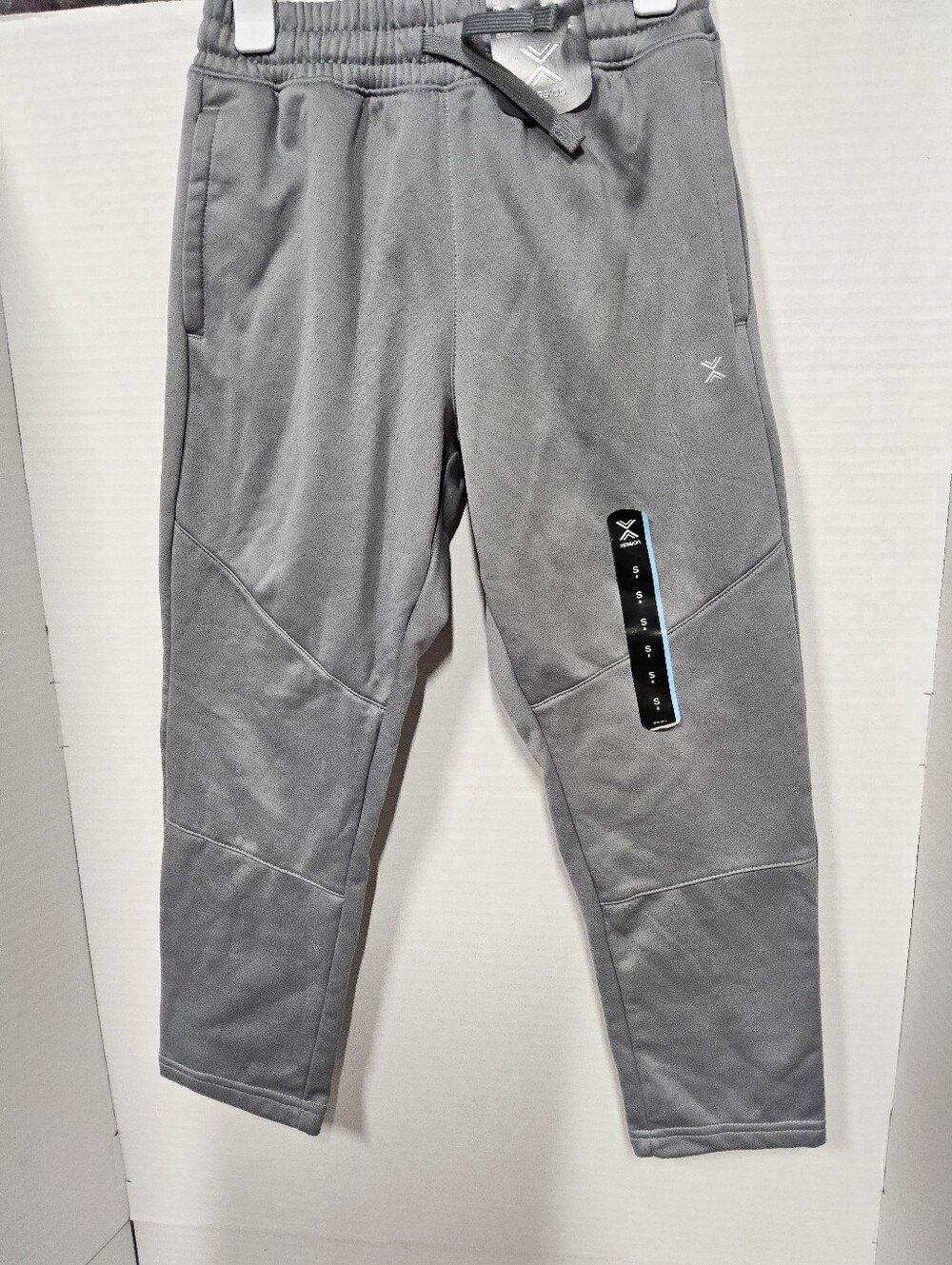 NWT Boys Xersion Quick Dri Size 8 Gray Active Joggers with Small Logo